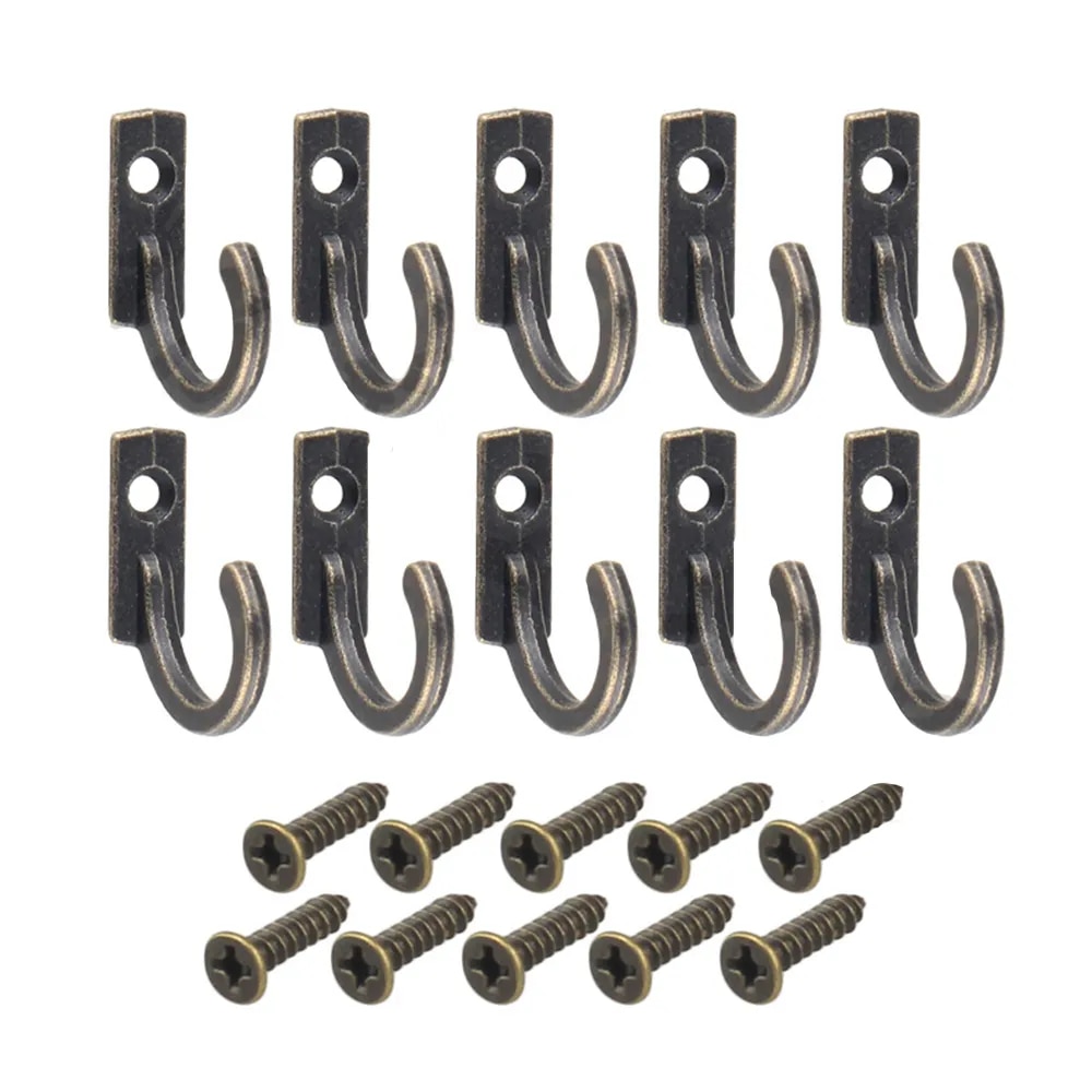 Furniture Hardware Manufacturers - 10Pcs/set Vintage Hooks Wall Hanger Curved
