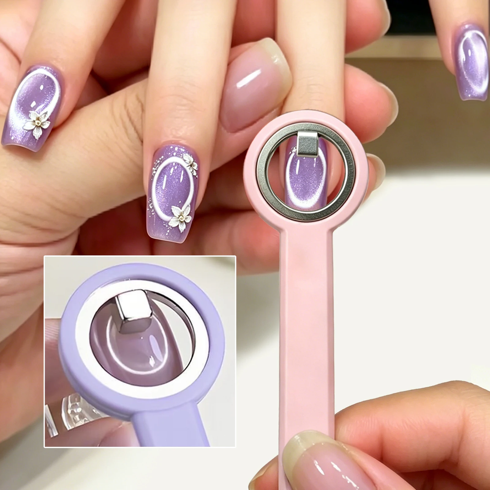 Furniture Hardware Nails - 3Colors Halo Cat Eye Nail Magnet
