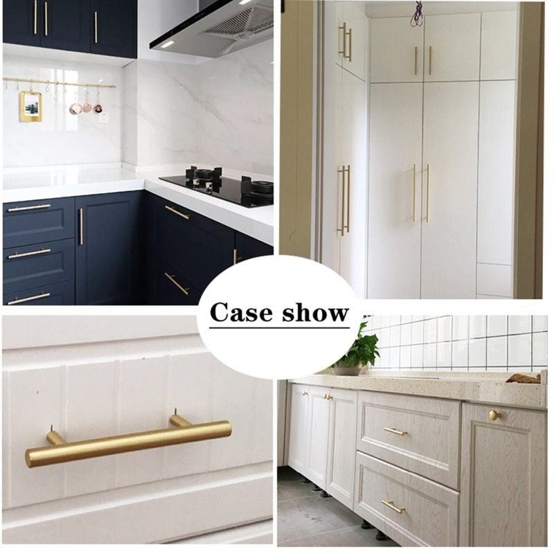 Modern Gold Brushed Straight C - огляд і ціна Furniture Hardware Drawer Pulls