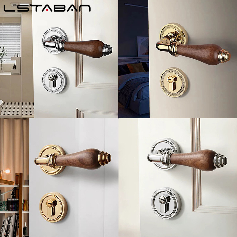 Euro Walnut Wood Handle Door L - огляд і ціна Furniture Hardware Handles