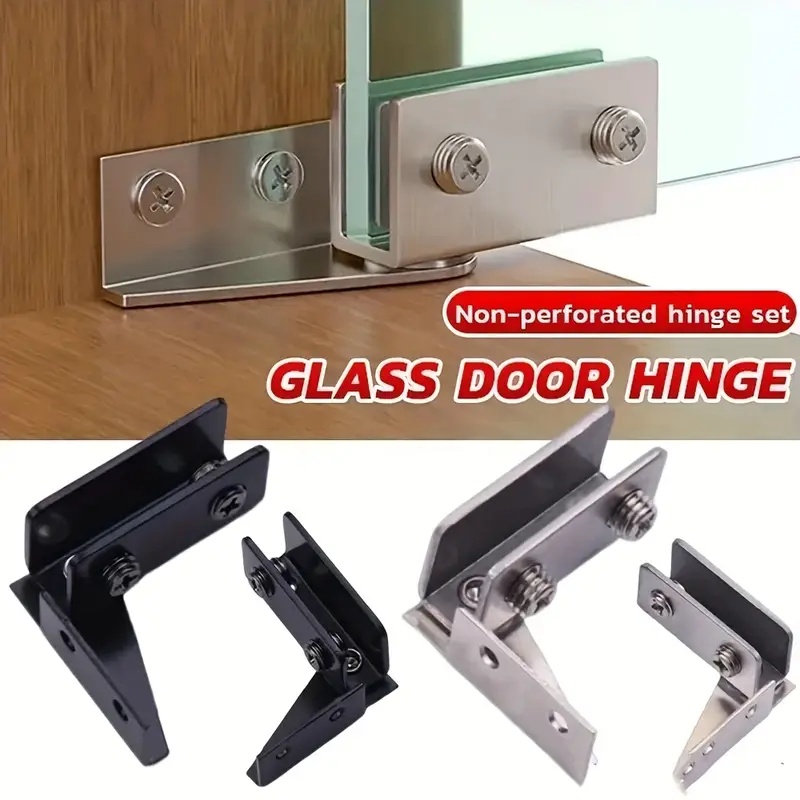 2pcs Non-Perforated Glass Door - огляд і ціна Furniture Hardware Display