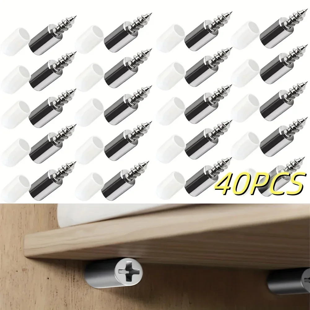 20/40Pcs Self-tapping Screws C - огляд і ціна Shelf Peg Support
