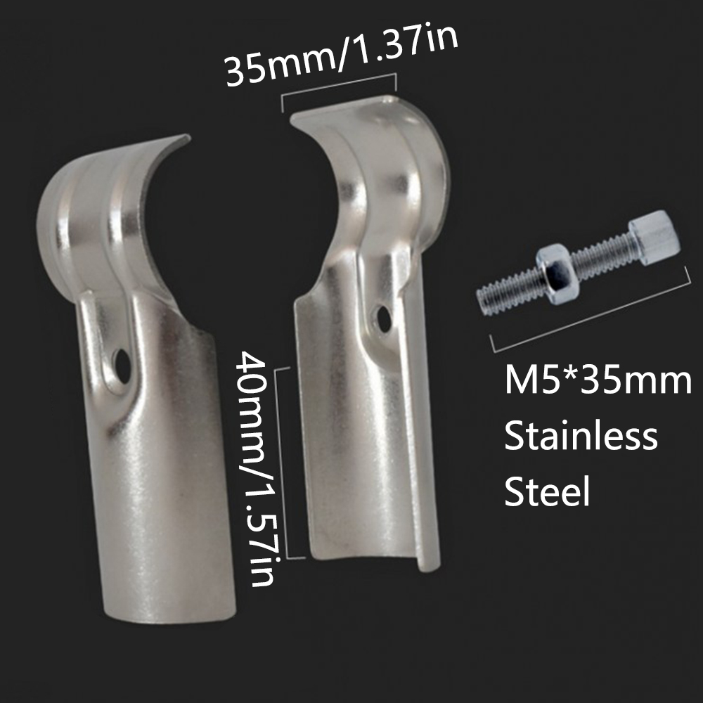 2Pcs Round Pipe Joint Stainles - огляд і ціна Furniture Hardware Display