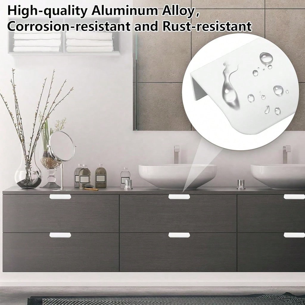 8-Pack Finger Pulls, Metal Con - огляд і ціна Furniture Hardware Drawer Pulls