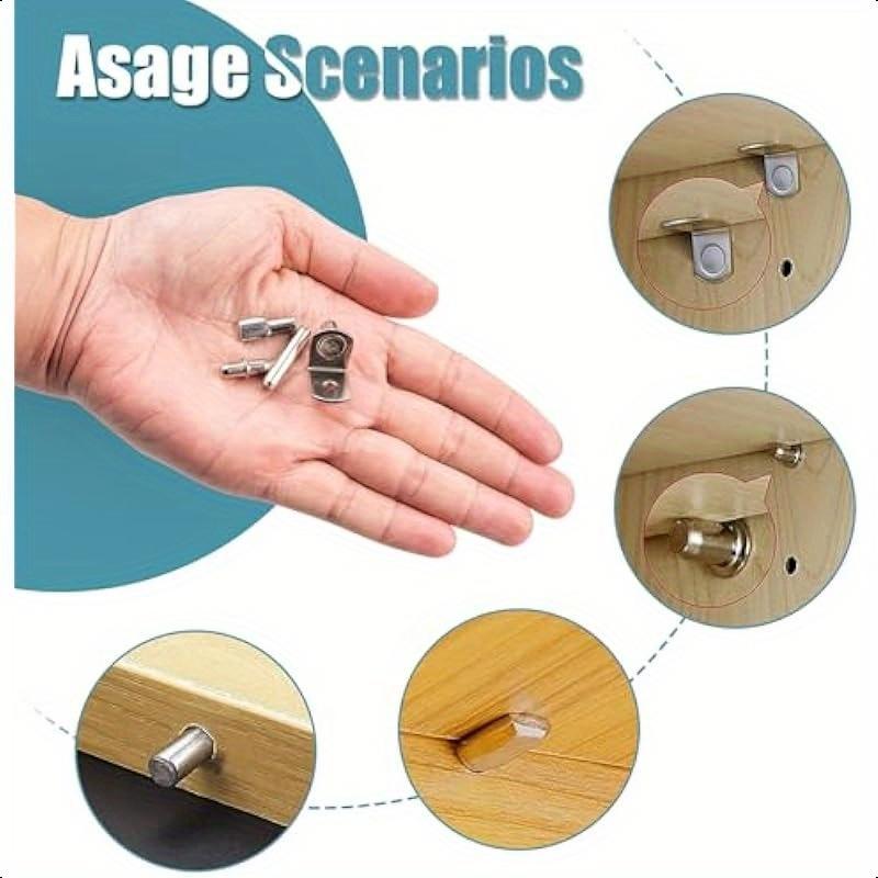 104pcs Shelf Pegs Kit 4 Styles - огляд і ціна Shelf Peg Support