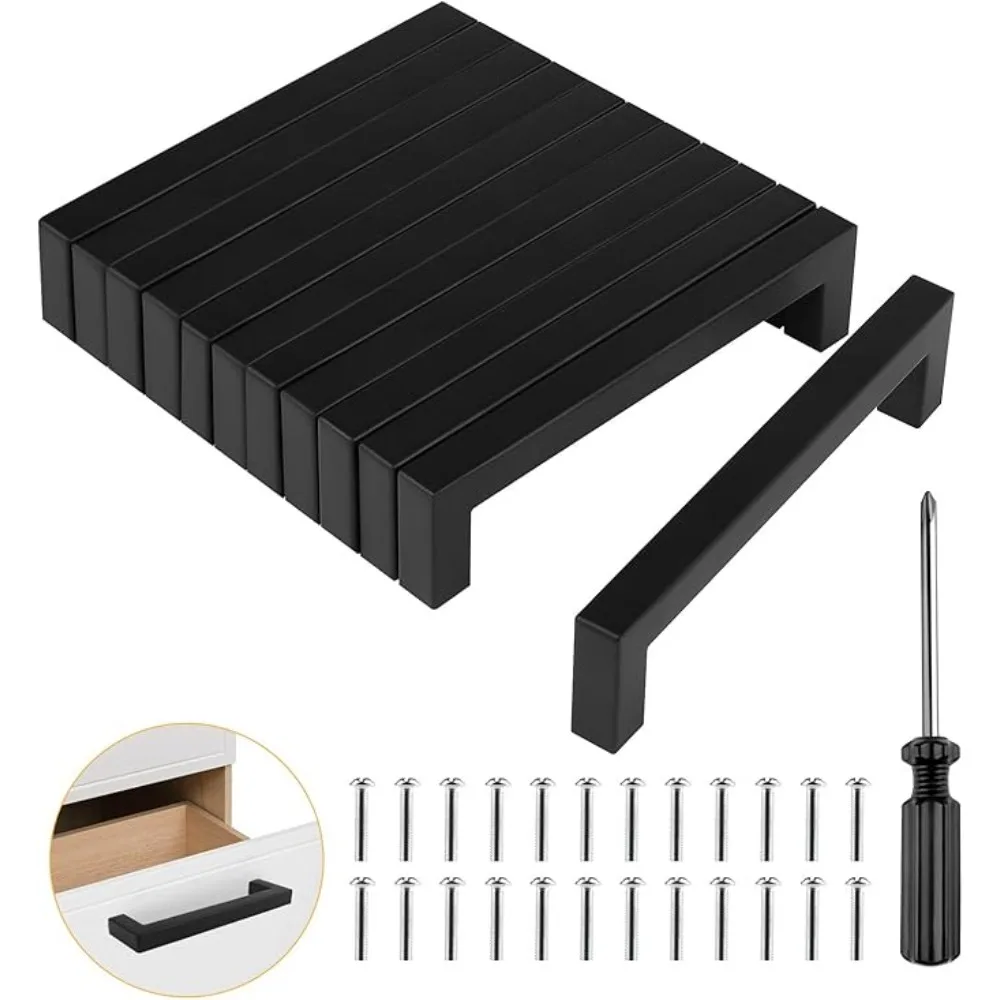 6/18pcs Stainless Steel Square - огляд і ціна Furniture Hardware Drawer Pulls