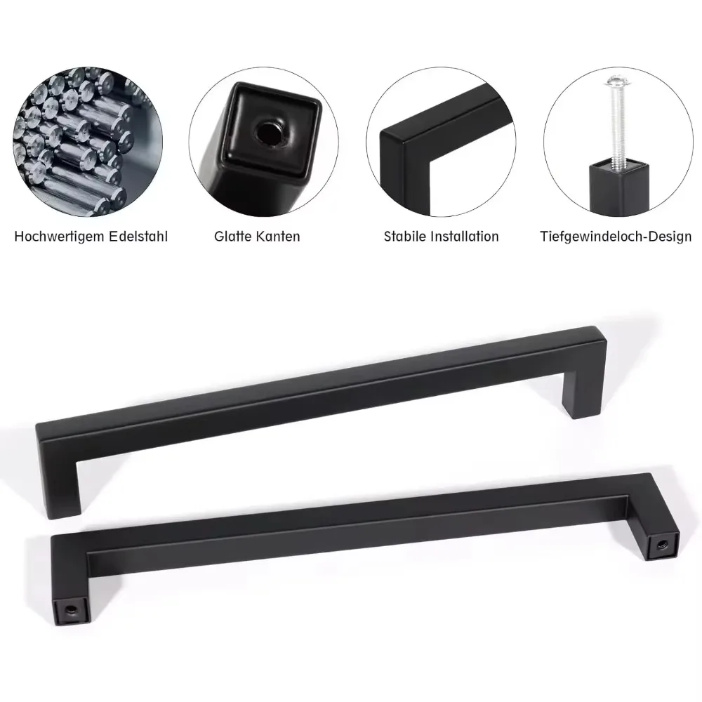 6/18pcs Stainless Steel Square - огляд і ціна Furniture Hardware Drawer Pulls